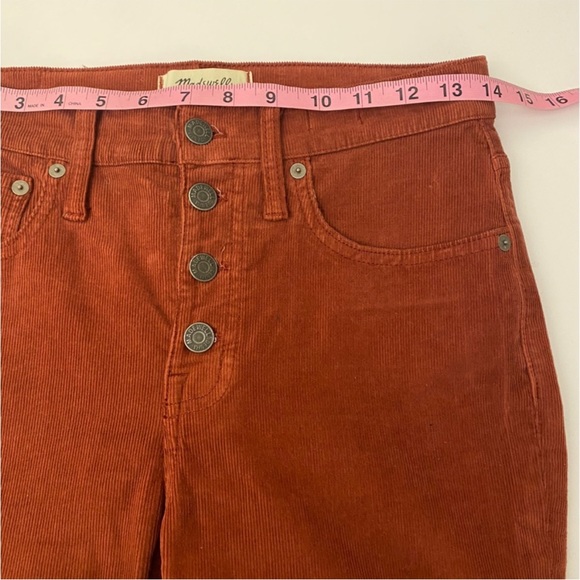 Madewell Cali Demi Boot Corduroy Cords Cropped Crops Flare Ankle Pants 26 - Picture 14 of 15